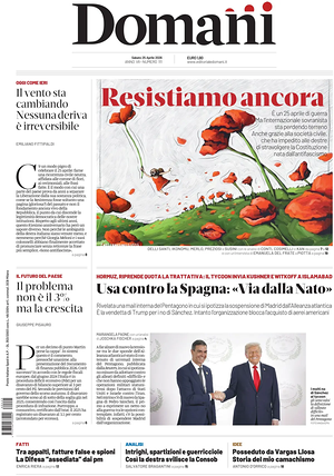 Prima pagina Domani di oggi - Quotidiano nazionale