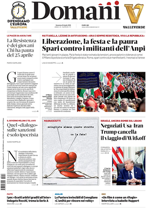 Prima pagina Domani di oggi - Quotidiano nazionale