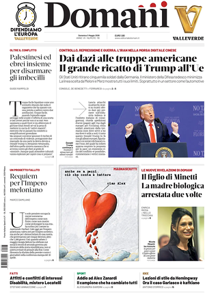 Prima pagina Domani di oggi - Quotidiano nazionale