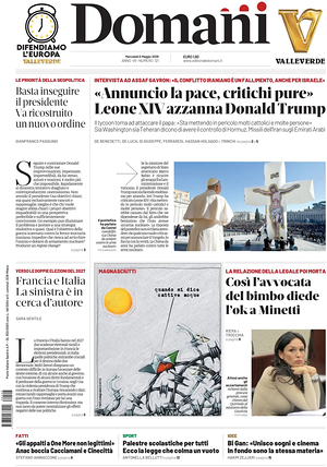 Prima pagina Domani di oggi - Quotidiano nazionale