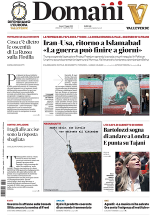 Prima pagina Domani di oggi - Quotidiano nazionale