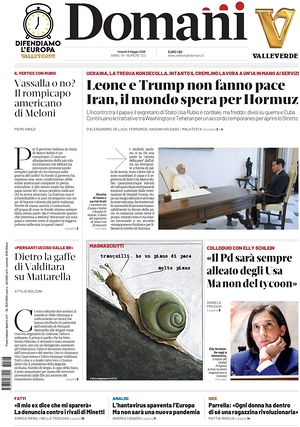 Prima pagina Domani di oggi - Quotidiano nazionale
