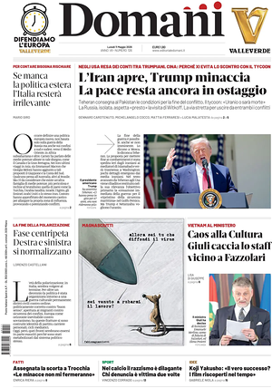 Prima pagina Domani di oggi - Quotidiano nazionale