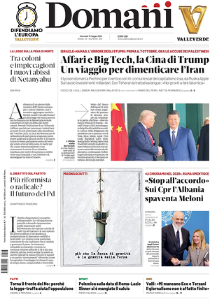Prima pagina Domani di oggi - Quotidiano nazionale