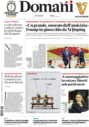 Prima pagina Domani di oggi - Quotidiano nazionale