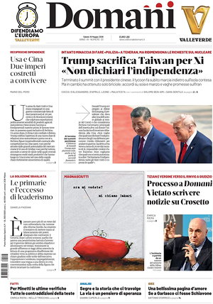 Prima pagina Domani di oggi - Quotidiano nazionale
