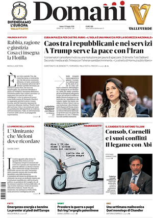 Prima pagina Domani di oggi - Quotidiano nazionale