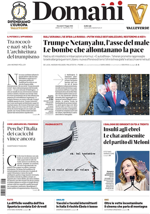 Prima pagina Domani di oggi - Quotidiano nazionale