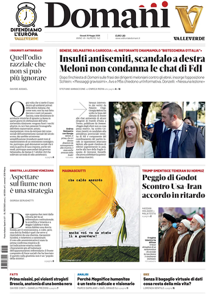 Prima pagina Domani di oggi - Quotidiano nazionale