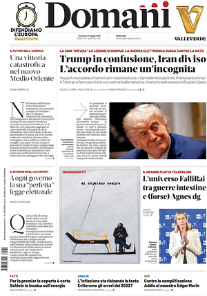 Domani front page