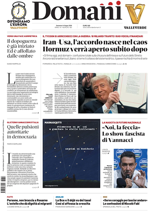 Prima pagina Domani di oggi - Quotidiano nazionale