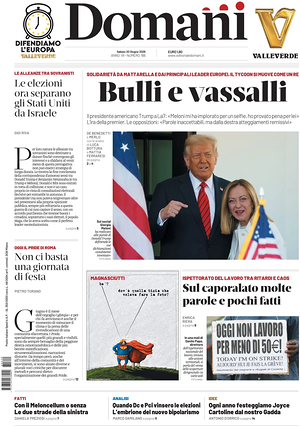 Prima pagina Domani di oggi - Quotidiano nazionale