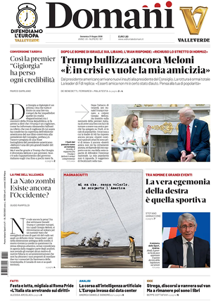 Prima pagina Domani di oggi - Quotidiano nazionale