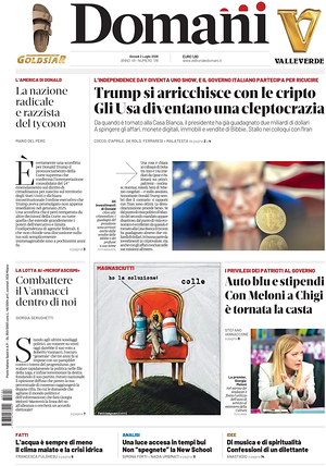 Prima pagina Domani di oggi - Quotidiano nazionale