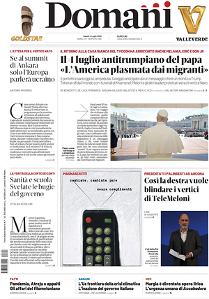 Prima pagina Domani di oggi - Quotidiano nazionale