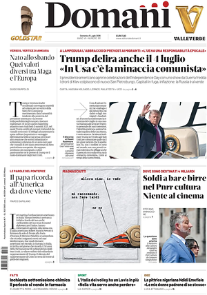 Prima pagina Domani di oggi - Quotidiano nazionale