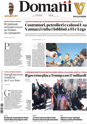 Prima pagina Domani di oggi - Quotidiano nazionale