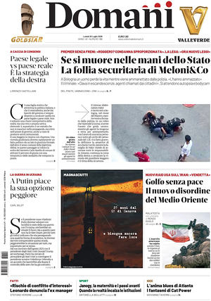 Prima pagina Domani di oggi - Quotidiano nazionale