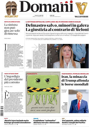 Prima pagina Domani di oggi - Quotidiano nazionale