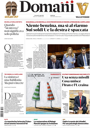 Prima pagina Domani di oggi - Quotidiano nazionale