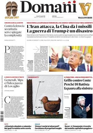 Prima pagina Domani di oggi - Quotidiano nazionale