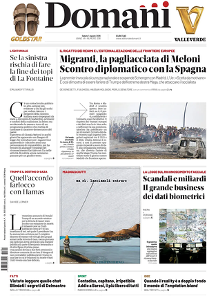 Prima pagina Domani di oggi - Quotidiano nazionale