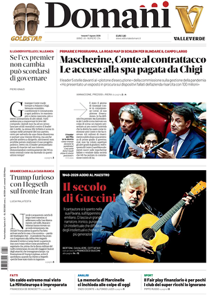 Prima pagina Domani di oggi - Quotidiano nazionale