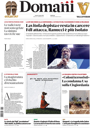 Prima pagina Domani di oggi - Quotidiano nazionale
