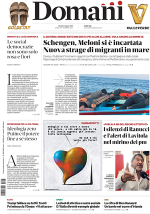 Prima pagina Domani di oggi - Quotidiano nazionale