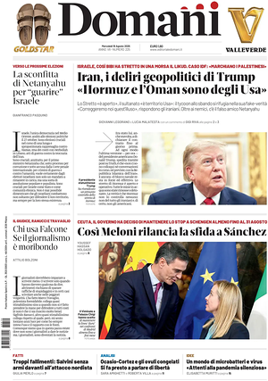 Prima pagina Domani di oggi - Quotidiano nazionale