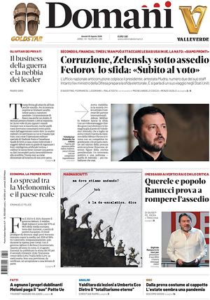 Prima pagina Domani di oggi - Quotidiano nazionale