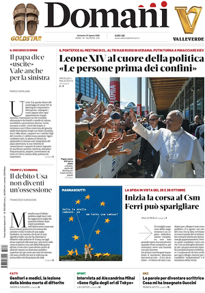 Prima pagina Domani di oggi - Quotidiano nazionale