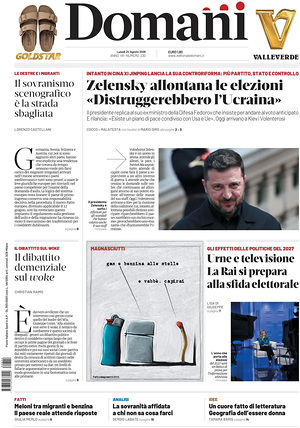 Prima pagina Domani di oggi - Quotidiano nazionale