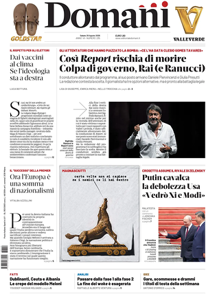 Prima pagina Domani di oggi - Quotidiano nazionale