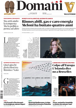 Prima pagina Domani di oggi - Quotidiano nazionale