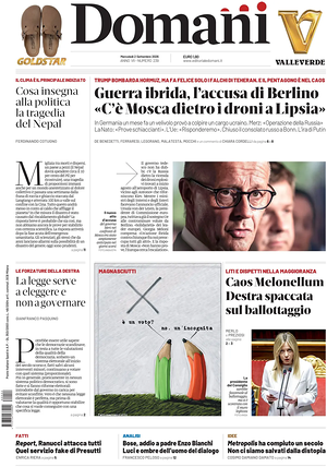 Prima pagina Domani di oggi - Quotidiano nazionale