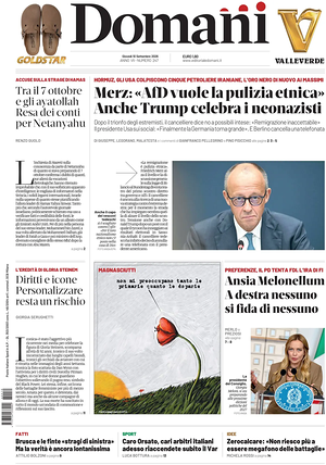 Prima pagina Domani di oggi - Quotidiano nazionale