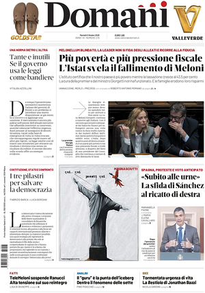 Prima pagina Domani di oggi - Quotidiano nazionale