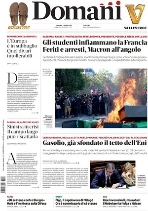 Prima pagina Domani di oggi - Quotidiano nazionale