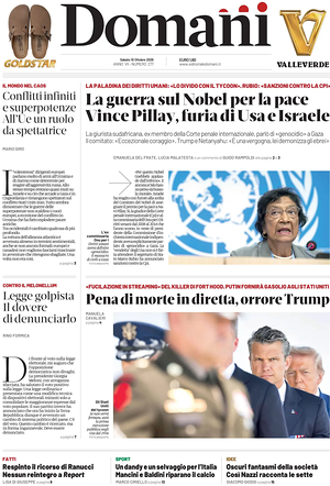 Prima pagina Domani di oggi - Quotidiano nazionale