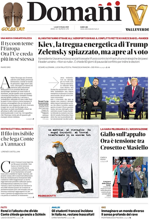 Prima pagina Domani di oggi - Quotidiano nazionale