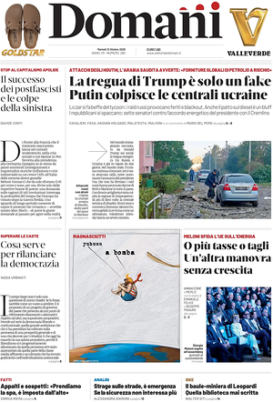 Prima pagina Domani di oggi - Quotidiano nazionale