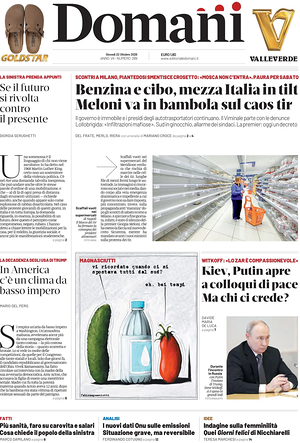 Prima pagina Domani di oggi - Quotidiano nazionale