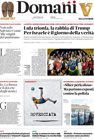 Prima pagina Domani di oggi - Quotidiano nazionale