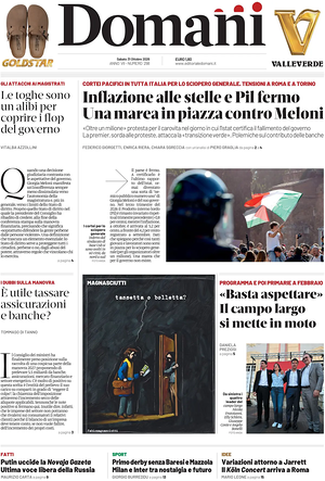 Prima pagina Domani di oggi - Quotidiano nazionale