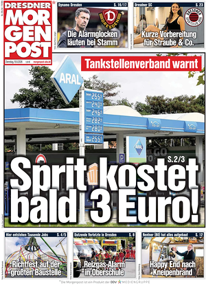 Titelseite von Dresdner Morgenpost heute - Regionale Zeitungen