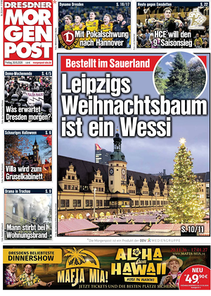 Titelseite von Dresdner Morgenpost heute - Regionale Zeitungen