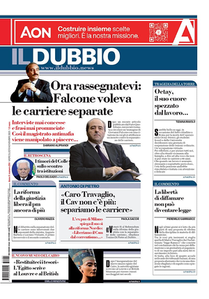 Prima pagina Il Dubbio di oggi - Quotidiano nazionale
