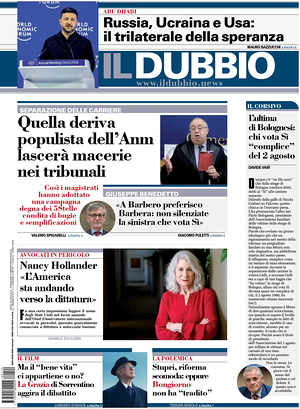 Prima pagina Il Dubbio di oggi - Quotidiano nazionale
