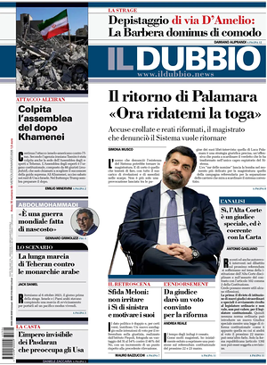 Prima pagina Il Dubbio di oggi - Quotidiano nazionale